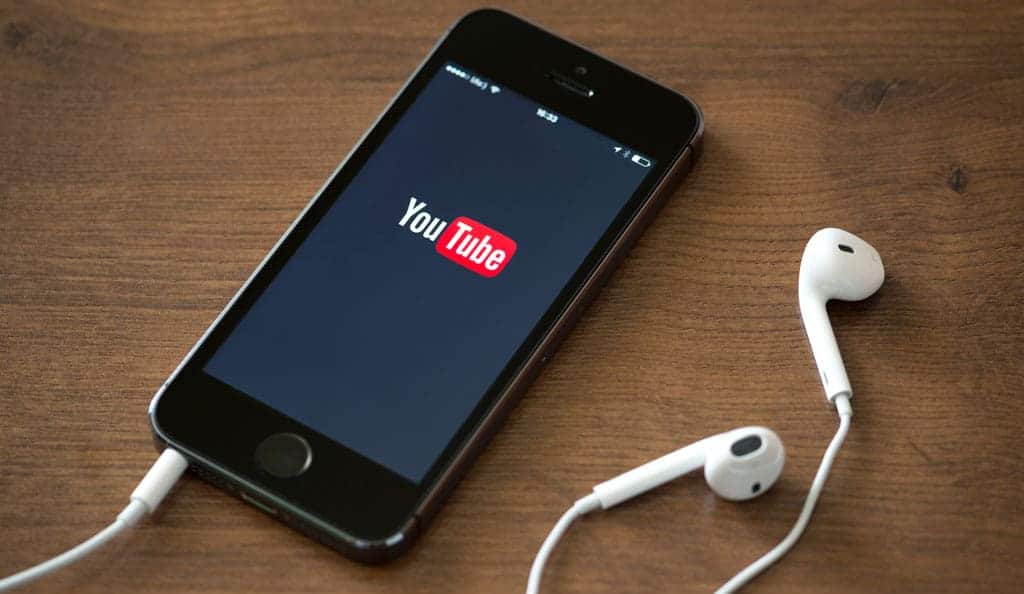 iPhone showing youtube logo for video marketing blog post