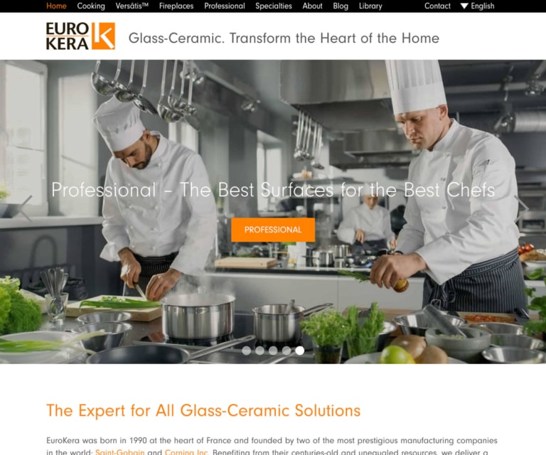 a look at a web design mockup for Euro Kera