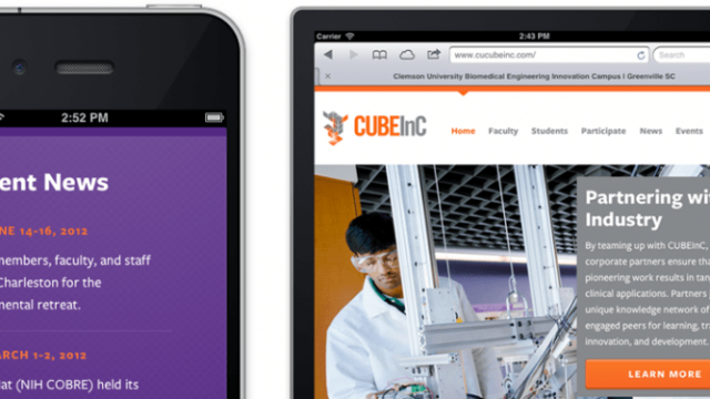 an image of Cube InC's website on an iPhone and an iPad
