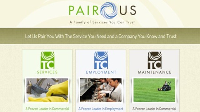 TC Services Branding Logo on their website homepage