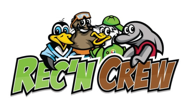 Rec N Crew's Logo in Green and Brown
