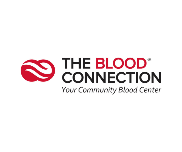 The Blood Connection logo in red and black