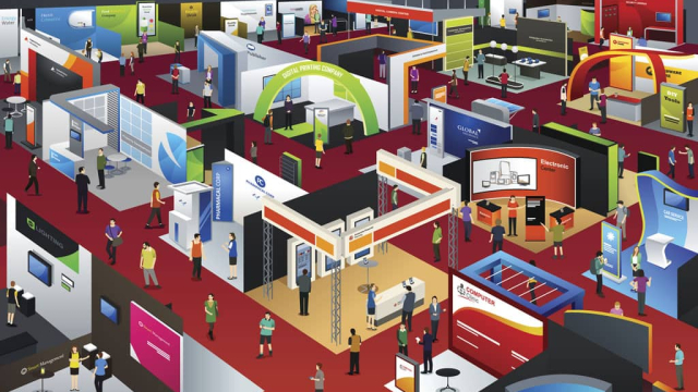 trade show booths illustrated