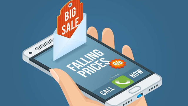 illustration with hand holding mobile phone