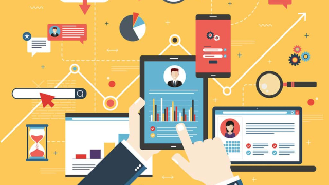 illustration of website redesign features